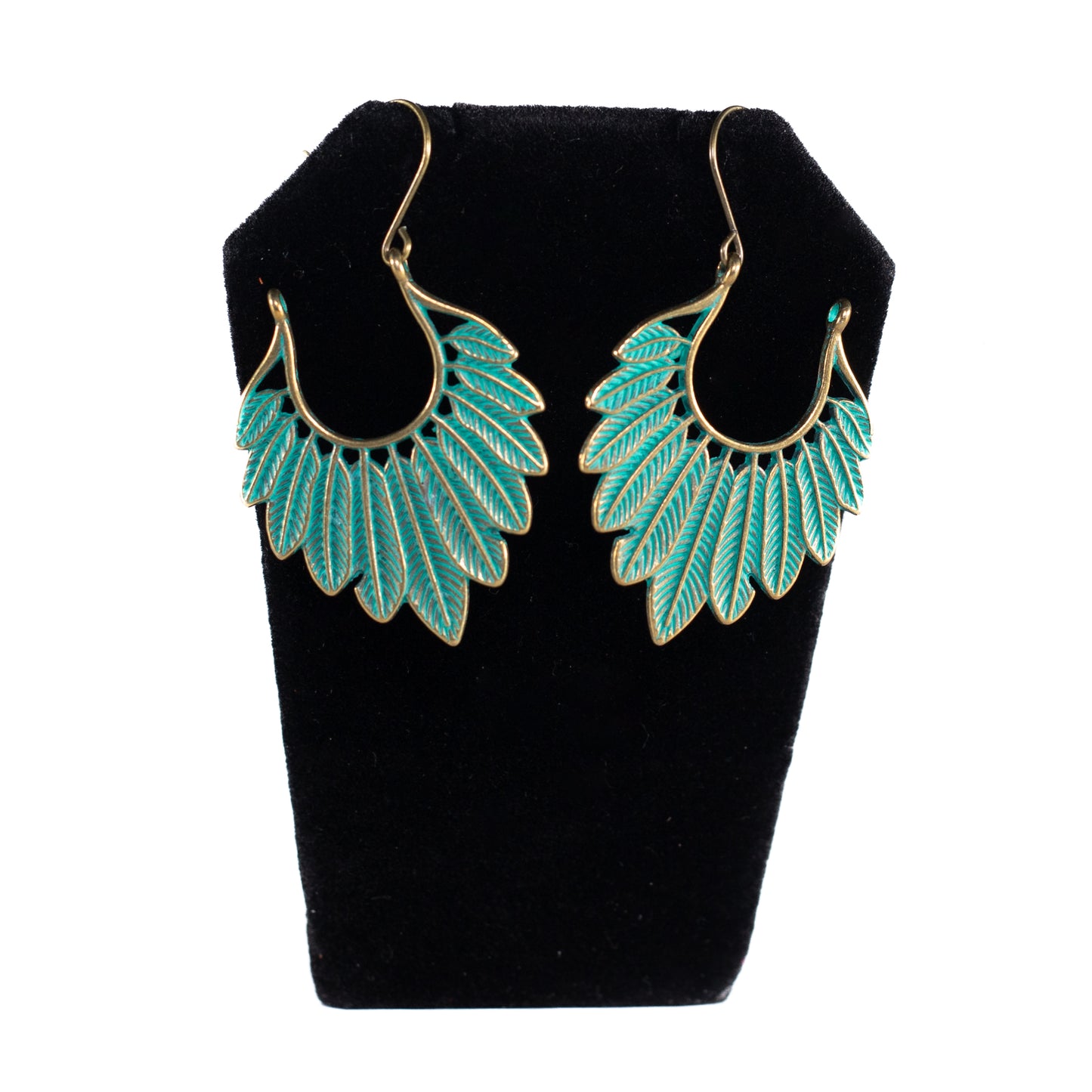Turquoise Feather Fan